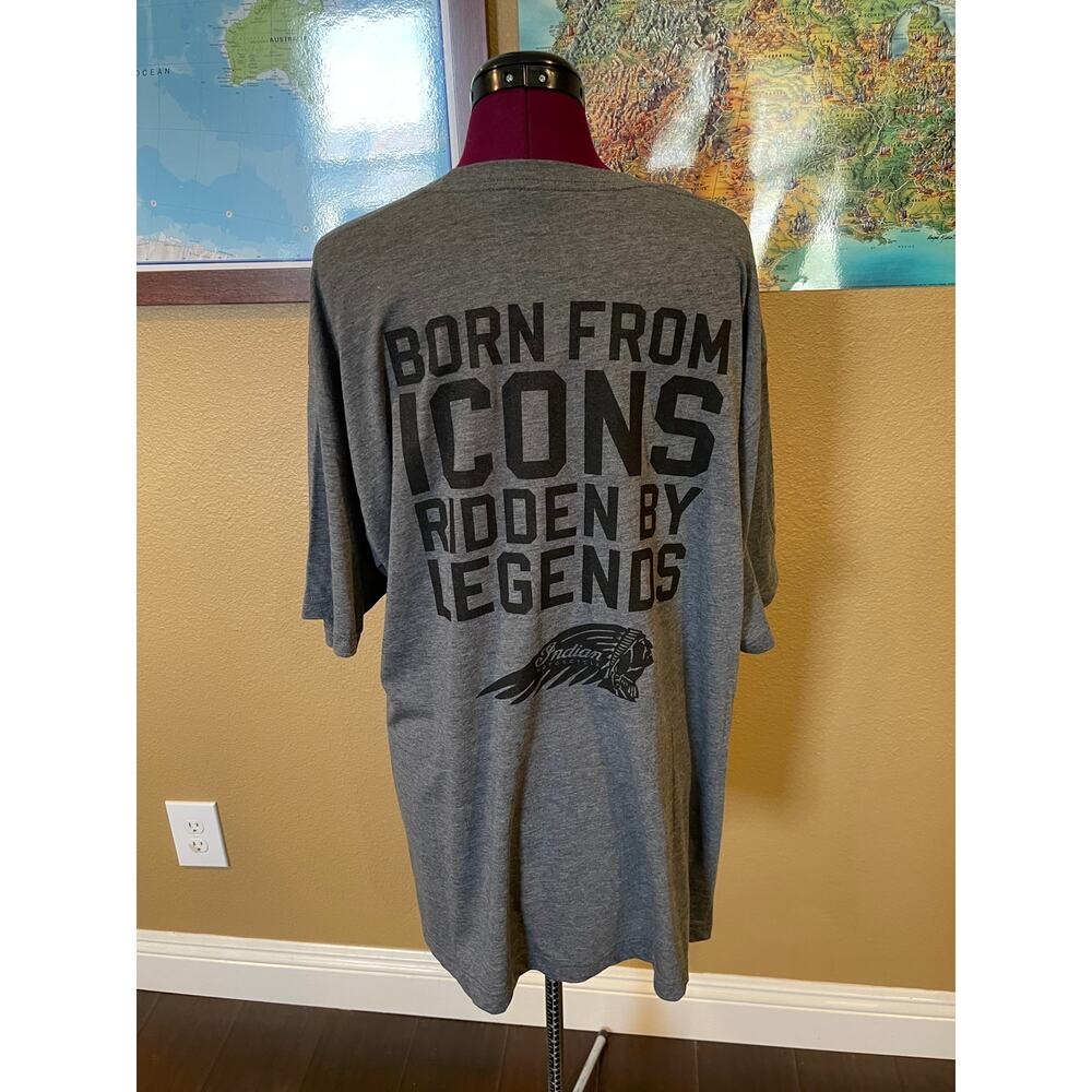 Indian Motorcycle Men’s Heathered Gray Indian Scout T-Shirt 2XL